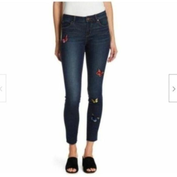 Super cute 🦋 Articles of Society Sarah Butterfly 🦋 Raw Hem Jeans ~ NEW 🦋 - Picture 15 of 16